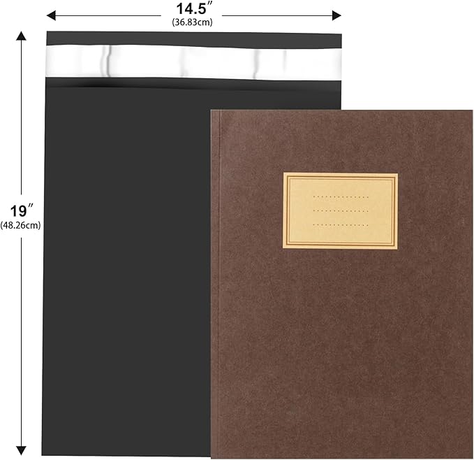 Poly Mailers 14.5x19, Large Poly Mailers 100 Pack, Shipping Mailers with Self Seal Adhesive, Waterproof and Tear-Proof Mailers Poly Bags for Small Business (Black)-DeskLoop Office