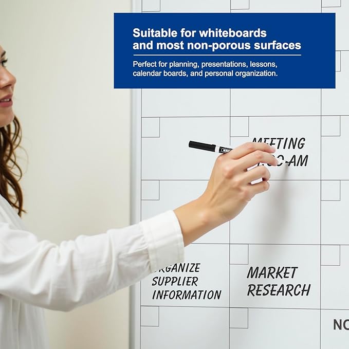 Comix Low Odor Dry Erase Markers, Fine Tip Whiteboard Markers, 36 Bulk 12 Assorted Colors Markers for Kids Teachers Office & School Supplies-DeskLoop Office