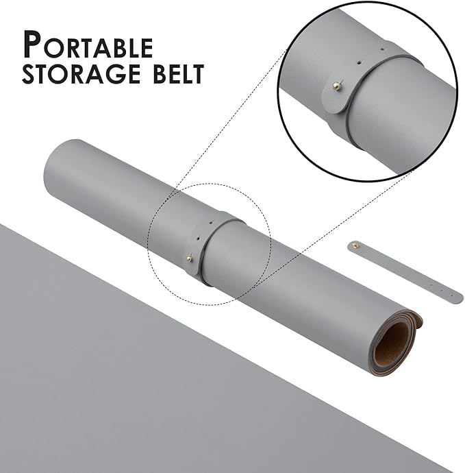 Cork Desk Mat - Dual-Sided Desk Pad for Office and Home - Desk Organization and Accessories - Ideal for Large Mouse Pad and Desk Mats on Top of Desks(Gray,80cmx 40cm)-DeskLoop Office