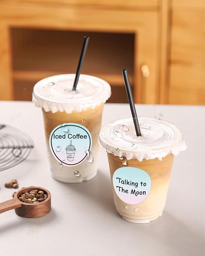 2''×2‘’ Round Circle Thermal Sticker Labels, Self-Adhesive 2 Inch Circle Direct Thermal Labels, Multi-Purpose Sticker Labels for DIY Logo Design,Name Tag,QR Code, 500 Labels/1 Roll, Gradient-DeskLoop Office