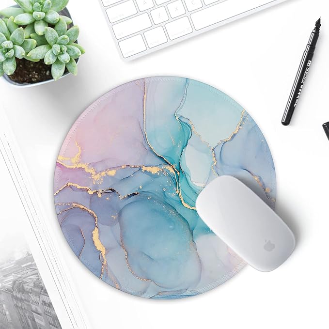 ITNRSIIET Round Mouse Pad with Stitched Edge Premium-Textured Waterproof - Image 7