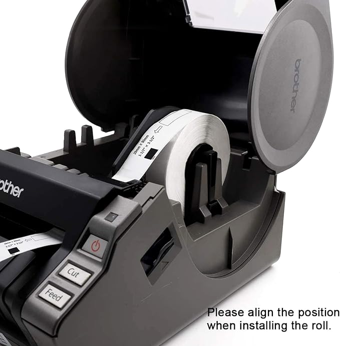 Compatible Standard Address Labels Replacement for Brother DK-1201 (1.1" X 3.5ā), Use with Brother QL Label Printers (12 Rolls + 1 Reusable Cartridge, 400 Labels/Roll)