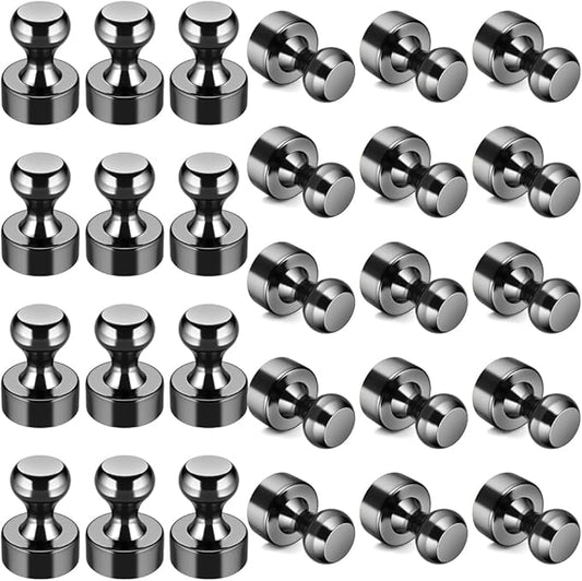 Grtard 24 Pack Magnetic Push Pins, Fridge Magnets for Whiteboard, Whiteboard Magnets Refrigerator Magnets, Small and Strong Push Pin Magnet for Office, School, Locker, and Map Magnet-DeskLoop Office