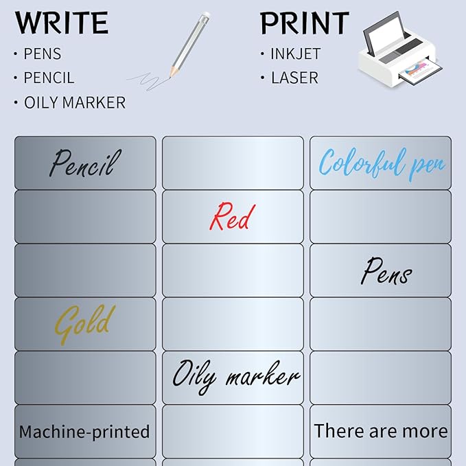 1" x 2-5/8" Address Labels- Matte Silver Mailing Labels Stickers for Laser/Inkjet Printer-Permanent Adhesive Stickers-DeskLoop Office
