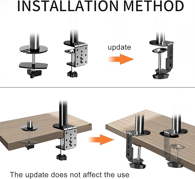 Suptek Monitor Mount, Adjustable Dual Monitor Arm Desk Mount Heavy Duty Monitor Stand fit for 27 inch Monitor Screens up to 22lbs,Black(MD9442)-DeskLoop Office