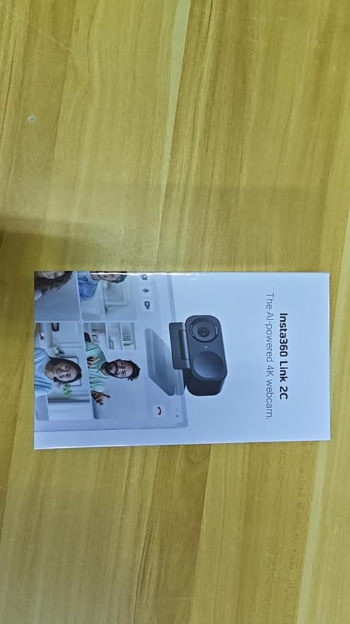 Insta360 Link 2C - 4K Webcam for PC/Mac, 1/2" Sensor, Auto Framing, HDR, AI Noise-Canceling Mic, Gesture Control for Streaming, Video Calls, Gaming, Works with Zoom, Teams, Twitch & More-DeskLoop Office