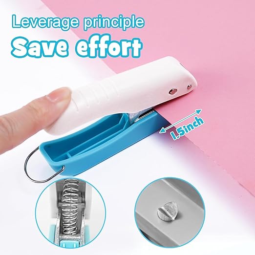 UCEC Single Hole Punch 1/4” Circle Paper Hole Puncher, One Hole Handheld Puncher, A Crafts Easy Punching Small Hole Puncher for Craft Paper Tags Clothing Ticket DIY Scrapbook Tool-DeskLoop Office