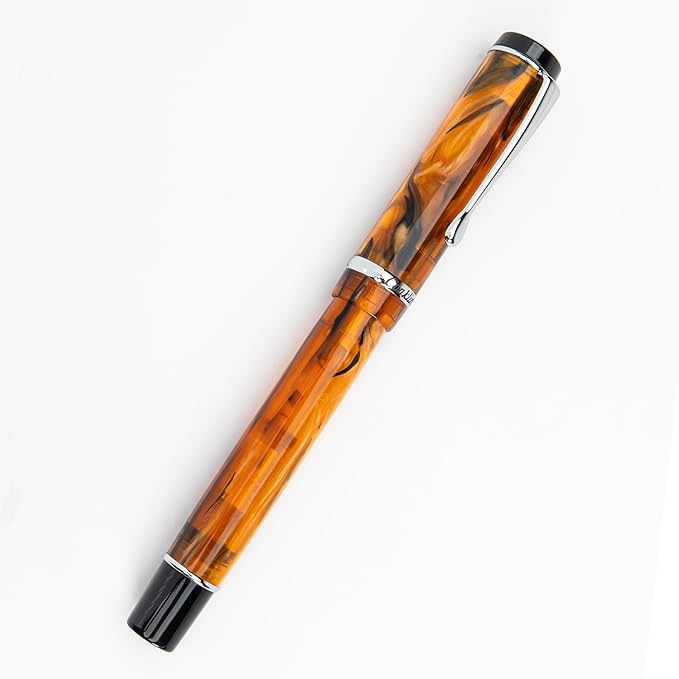 Conklin Duragraph Fountain Pen Amber - Broad Nib, Luxury Writing Instrument with Warm Amber Finish-DeskLoop Office