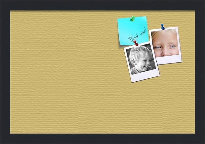 PinPix 18x12 Inch Cork Bulletin Board. This Decorative Framed Pin Board Comes with Honey Pastel Design and a Satin Black Frame. Ideal for Home Office Decor or Message Board (PinPix-1810)-DeskLoop Office