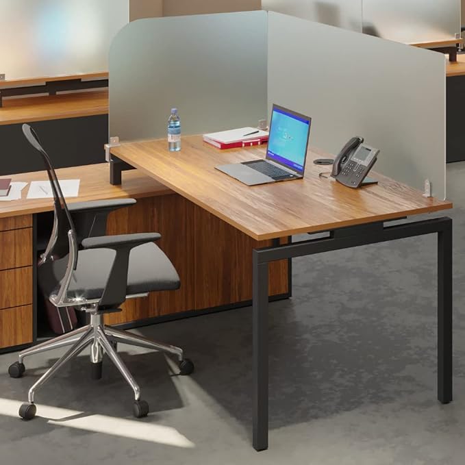 Desk Divider for Students and Desk Privacy Panel. Office Partitions and Ideal Cubicle Light Shield. Frosted Acrylic Clamp-on Desk Partition - 29” W x 22”H Divider-DeskLoop Office