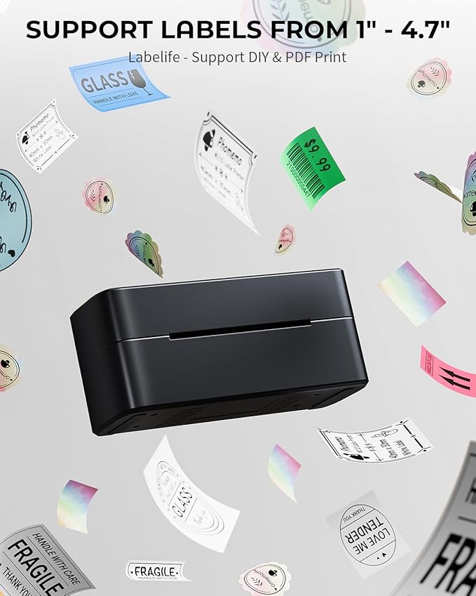 Phomemo Label Printer, 4x6 Shipping Label Printers for Small Business, Wireless Thermal Printer Compatible with Android&iOS, Windows, Chrome, Bluetooth Printers Used for Amazon, Ebay, Shopify, USPS-DeskLoop Office