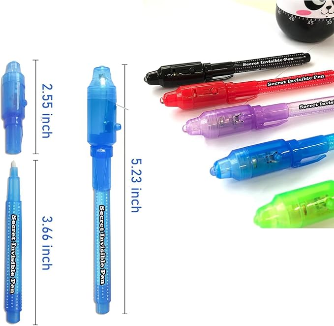 SCStyle Invisible Ink Pen 21Pcs with UV Light Magic Marker for Secret Messages, Writing Information for Birthdays, Easter, Halloween, Christmas Gifts for Students-DeskLoop Office