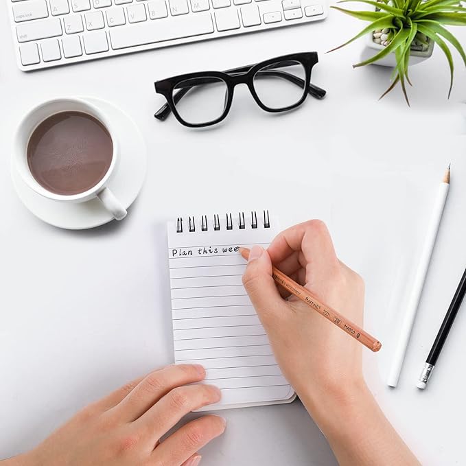 Hacaroa 30 Pack Top Spiral Memo Pads, 3"x5" Lined Pocket Notebook Mini College Ruled Paper, Wirebound Small Steno Pads for Home, School, Office, 75 Sheets, Assorted Colors-DeskLoop Office