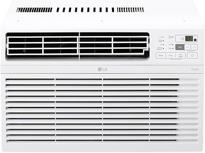 LG 10000 BTU Smart Wi-Fi Enabled, Ultra-Quite, Quick and Easy Installation Window Air Conditioner with Remote, ThinQ Technology, Washable Filter, Eco-Friendly R32 Refrigerant (White)-DeskLoop Office