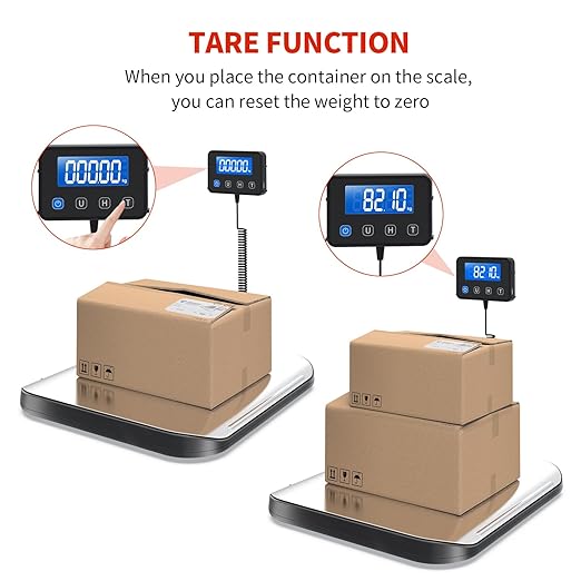 KKZ Shipping Scale, 440 LB Heavy Duty Postal Scale for Packages, Large Mailing Scale for Postage, Industrial, Small Business, Laundry, Warehouse, Stainless Steel-DeskLoop Office