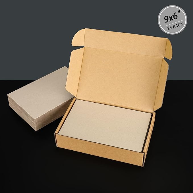 25 Pcs Book Board, Binder Board, Cover Board, Heavy Duty Chipboard for Book Binding, DIY Cardboard (Gray, 9 x 6 Inch 80PT)-DeskLoop Office