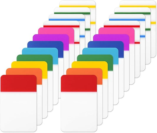 1 Inch Tabs for Notebooks, 480 Pieces Sticky Note Tabs File Index Tabs for Books, Binders, Papers, Documents, File Folders (24 Sets 12 Colors)-DeskLoop Office