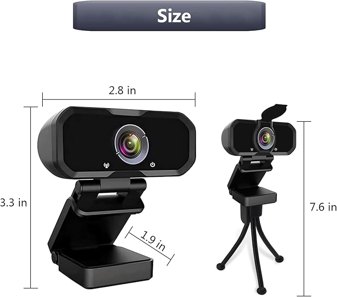 USB-C 1080P Webcam Compatible with Switch 2/ PC - Streaming Camera for Zoom/Teams/Skype, Plug&Play PC/Mac/Laptop-DeskLoop Office