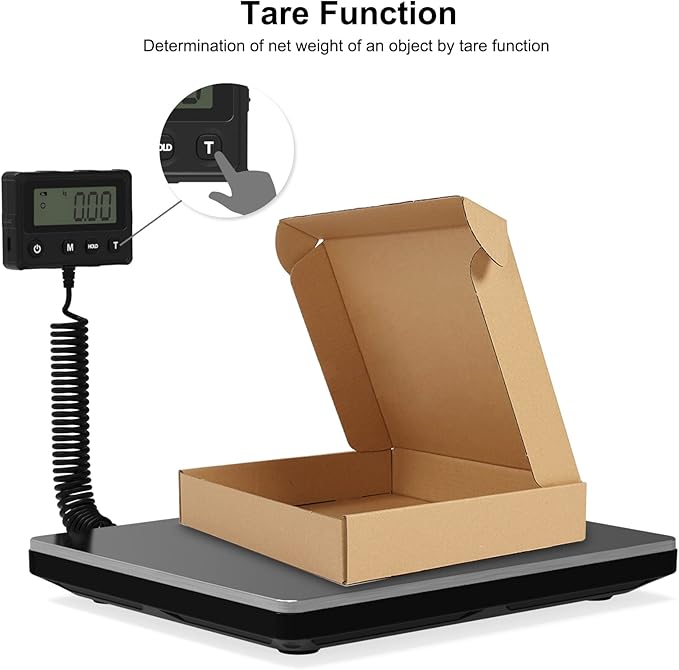 Maxus Shipping Scale 440lb, LCD Digital Postal Scale with Hold and Tare Funtion, Postage Scale for Packages Luggage Post Office Warehouse, Battery and Tape-c Power, Black-DeskLoop Office