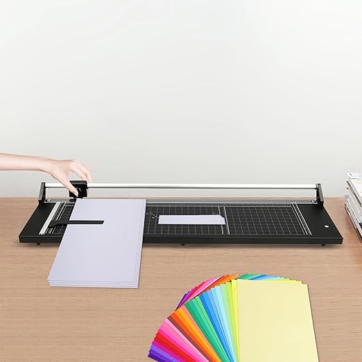 Rotary Trimmer Paper Cutter, 36Inch Manual Paper Trimmer for Crafting, Heavy Duty Rotary Papers Cutter Slider, Self-Sharpening Professional Cutting for Offices, Schools and Crafts-DeskLoop Office