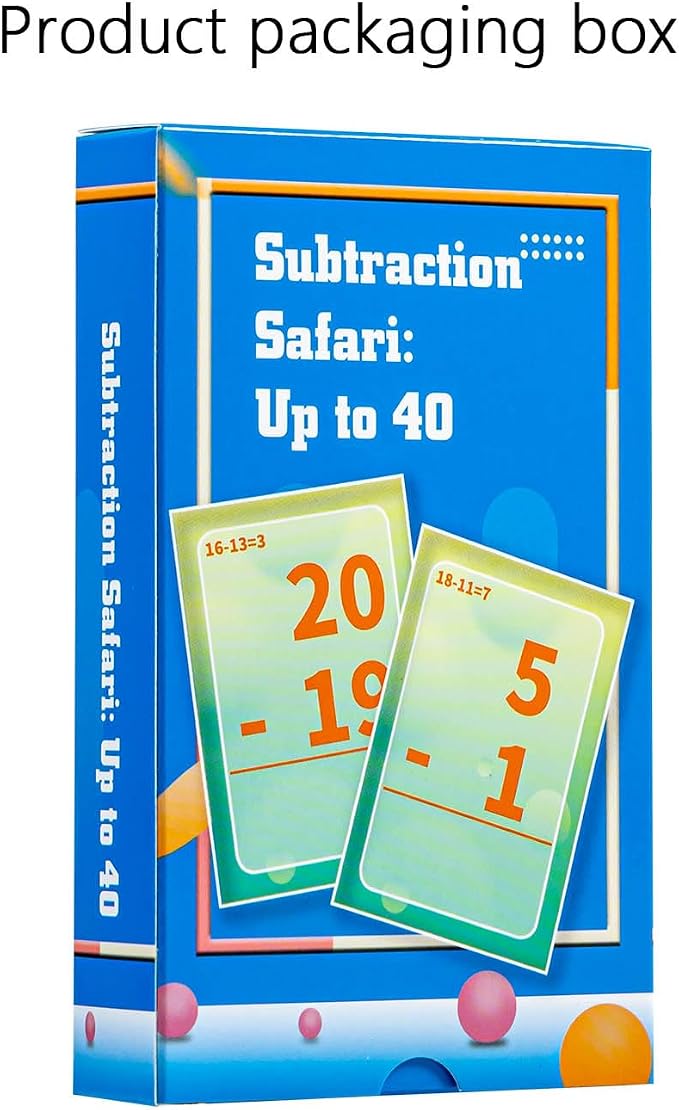 Alened Subtraction Flash Cards, Math Facts Flashcards 1-20, Math Manipulatives - Image 9