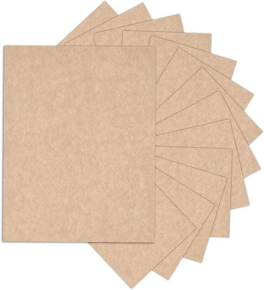 24 Sheets Parchment Cardstock 8.5 x 11 Textured Printer Paper, Goefun 90lb Tan Card Stock Printer Paper for Scrapbooking, Cardmaking, Invitations and Crafts-DeskLoop Office