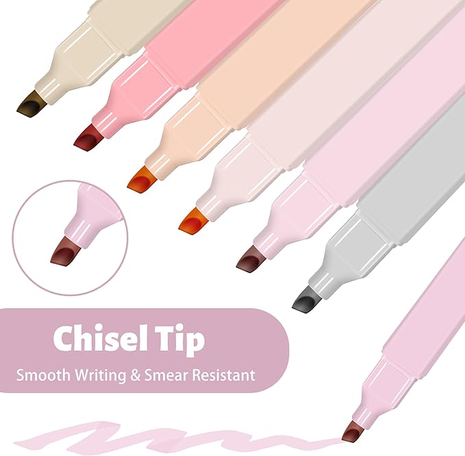 Highlighters Assorted Colors,10Pcs Pastel Highlighter No Bleed,Chisel Tip Bible Highlighters,Book Highlighter Bible Study Supplies-DeskLoop Office