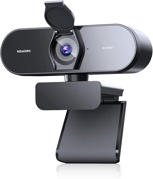 4K Webcam for PC with PDAF & CDAF Dual-autofocus, Ultra 4K HD, 2 Noise Reduction Mics, Auto Light Correction, USB-A, Privacy Cover, 79°FOV, Streaming Camera for PC, Mac, Laptop, Video Calls-DeskLoop Office