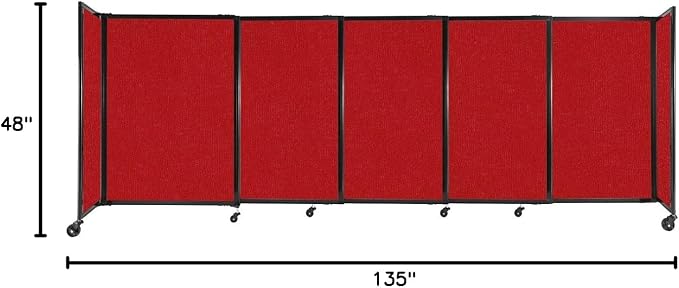 Versare Straightwall Sliding Portable Wall Partition | Freestanding Office - Image 7