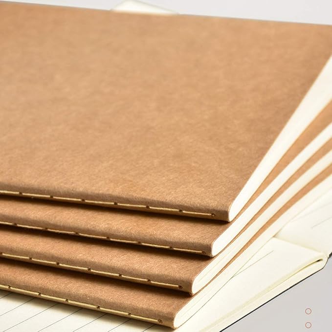 Large College Ruled Notebook Journals Bulk with Thick Lined Paper, 60 Pages, 8.5x11 inch, Composition Diary Subject Notebooks Planner for Travelers Students Office, Kraft Journal Set, 12 Pack-DeskLoop Office