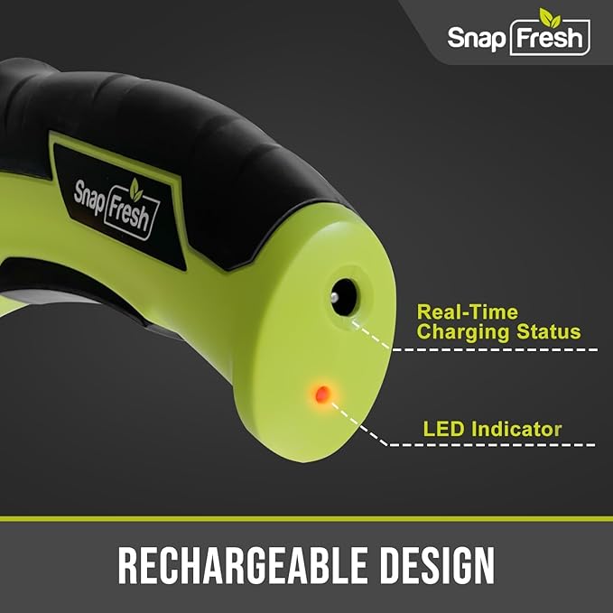 SnapFresh Cordless Electric Scissors, 4V Electric Mini Box Cutter, Carpet & Cardboard Cutter Tool with a Replacement Blade/Charger, Rotary Cutter for Cardboard Packages Leather Plastic (Green)-DeskLoop Office
