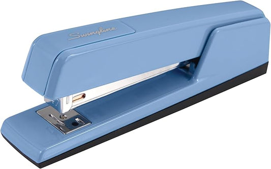 Swingline Stapler, 30 Sheet Capacity, 747 Classic Stapler, Jam Free, Metal, Sky Blue (74708)-DeskLoop Office