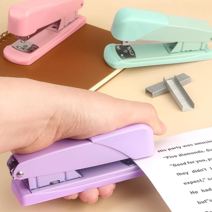 Tamaki Stapler, Office Stapler, Staplers for Desk(Purple)-DeskLoop Office