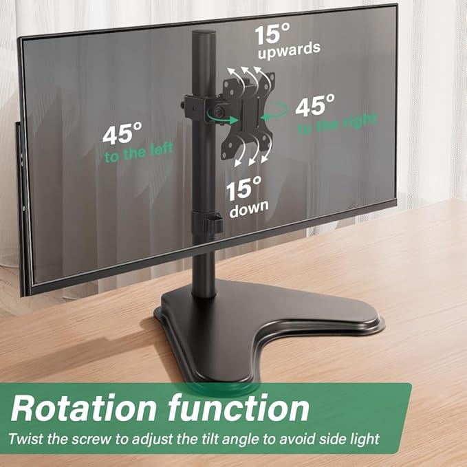 FURWOO Adjustable Tvstand Single Computer Monitor Riser for 13'' to 32'' Screen,75x75mm,100x100mm-DeskLoop Office