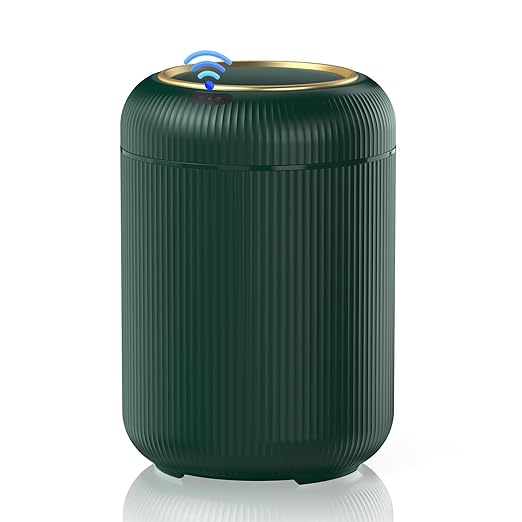 Procade Automatic Motion Sensor Bathroom Trash Can with Lid, 3 Gallon Touchless Trash Bin, Smart Plastic Garbage Can Small Green Wastebasket for Toilet, Office, rv, Bedroom, Living Room-DeskLoop Office