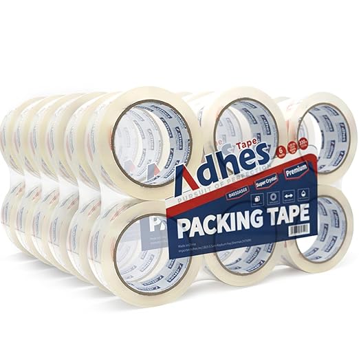 ADHES Super Clear Packing Tape, 36 Rolls x 1.88 Inch x 55 Yards, 2.7 mil Heavy Duty Shipping Tape Strong & Durable Package Tape for Shipping, Moving, Mailing and Sealing-DeskLoop Office