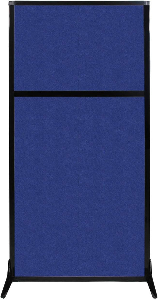 Versare Office Workstation Screen | Portable Wall Divider | Modern Cubicle | Freestanding Privacy Screen | Flexible Work Space | 1 Panel | 33" Wide x 70" Tall Blue SoundSorb Panels-DeskLoop Office
