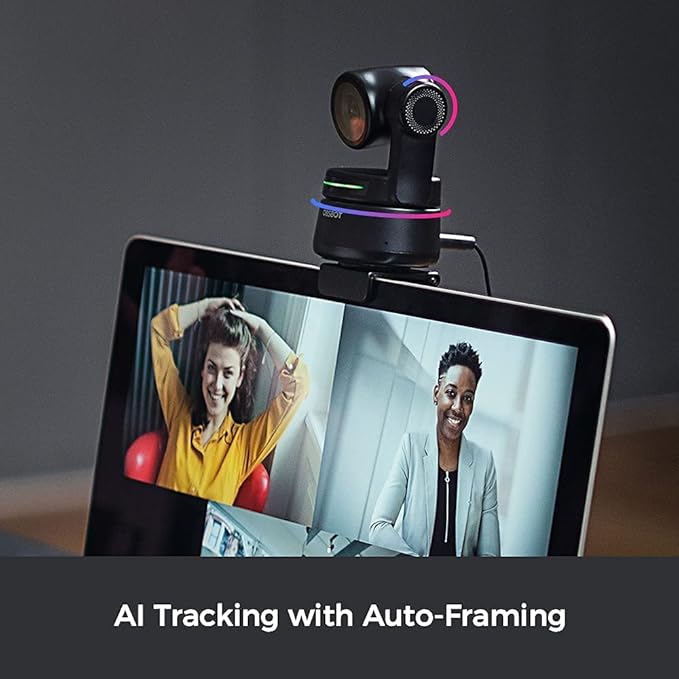 OBSBOT Tiny 1080P PTZ Webcam with AI Tracking, Auto Framing, Noise Reduction, and Gesture Control-DeskLoop Office