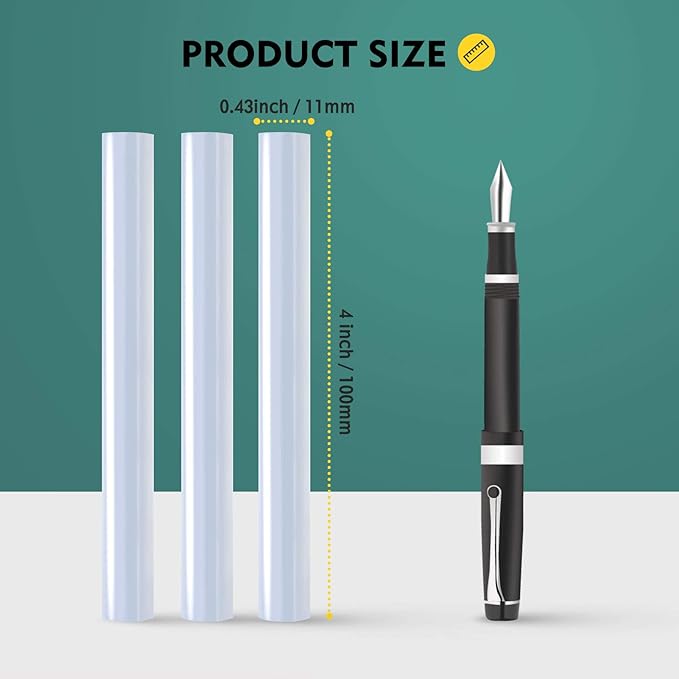 200-Pack Full Size Hot Glue Sticks, Magicfly 4 Inch Long X 0.43 Inch Diameter Hot Melt Glue Gun Sticks, Compatible with Most Glue Guns, for DIY Craft Projects and Sealing-DeskLoop Office