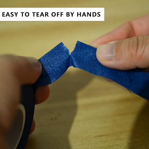 SWRT 2 Inch x 55 Yards x 12 Rolls (660 Total Yards) Premium Blue Painters Tape - Masking Tape, Paint Tape, Multi-Surface Blue Tape for Painting, No Residue, Easy Removal, Decorating, Trim, Crafts-DeskLoop Office