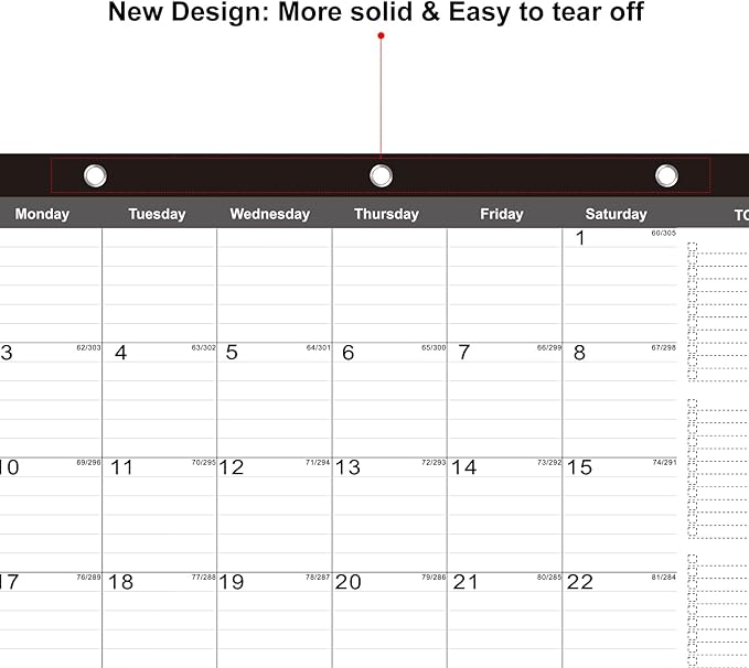 TOWWI 2025-2026 Desk Calendar, 17"x12" Desktop Monthly Calenda for Home, Office, Family with To-do List, Ruled Blocks, Corner Protectors-DeskLoop Office