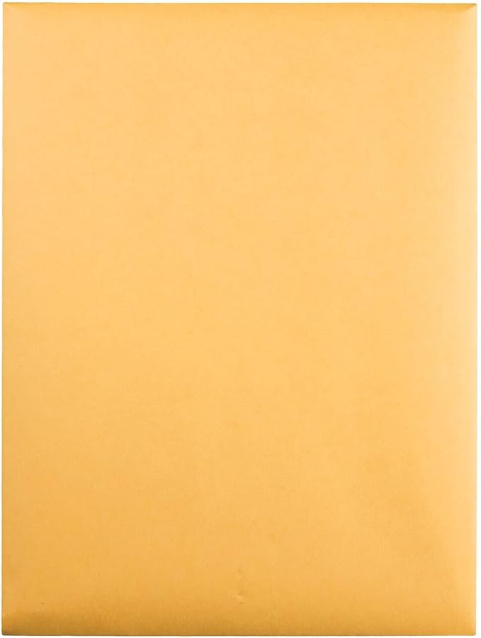 Quality Park 9" x 12" Clasp Envelopes, Brown Kraft, Gummed Flap, 100/Box (QUA37790) & 6 x 9 Clasp Envelopes, Clasp and Gummed Closures for Storing or Mailing, 28 lb Kraft Paper, 100 per Box (QUA37855)-DeskLoop Office