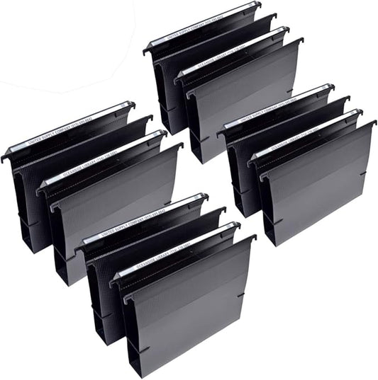 Ultimate Office MagniFile Extra-Capacity Hanging File Folders, 2" Box-Bottom, Letter Size, Feature Wrap-Around Bungee Security Cord (Set of 8)-DeskLoop Office