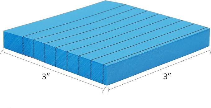 Nicunom 30 Pack Lined Sticky Notes 3x3 in, 3000 Sheets Bright Ruled Post Stickies Colorful Sticky Note Pads Super Sticking Power Memo Pads for Office Home School, 100 Sheets/Pad-DeskLoop Office