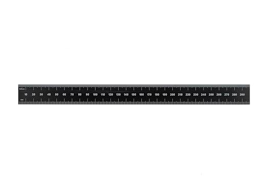 PEC Tools 150mm Black Chrome Stainless Steel Rigid Machinist Rule, Made in USA - Image 3