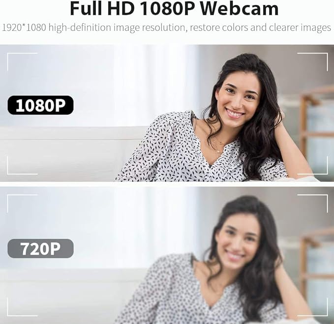 easyday 1080P HD Webcam with Microphone, Streaming Computer Web Camera for Laptop/Desktop/Mac/TV, USB PC Camera for Video Calling, Conferencing, Gaming-DeskLoop Office