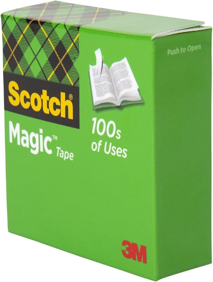 Scotch Magic Tape, 12 Rolls, Numerous Applications, Invisible, Engineered for Repairing, 3/4 x 1000 Inches, Boxed-DeskLoop Office
