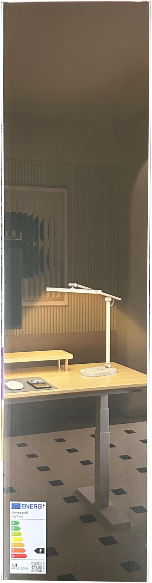 Honeywell Desk Lamp for Home Office, H4 Sunturalux™ Eye-Caring LED Desk Light, 700LM Dimmable Desk Lamp with Timer, Adjustable Desk Reading Light, Touch Auto Dimming Table Lamp for Study, Bedroom-DeskLoop Office