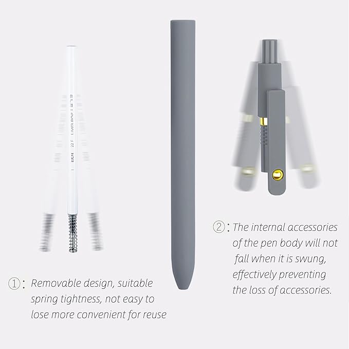 Gel Pens, 6 Pcs 0.5mm Fine Point Smooth Writing Pens Cute Pens, High-End Series Black Ink Pens for Journaling Note Taking, School Office Supplies for Women Men (6 Pcs Gold Morandi)-DeskLoop Office