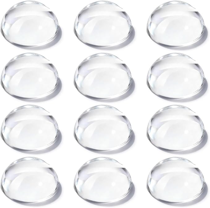 12 Pcs Crystal Dome Magnifying Paperweight, 6X Dome/Paperweight Magnifier Clear - Image 8